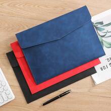 A4 File Folder PU Leather Business Document Folder Briefcase Portfolio Back To School