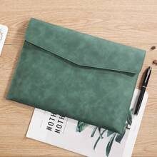 A4 File Folder PU Leather Business Document Folder Briefcase Portfolio Back To School