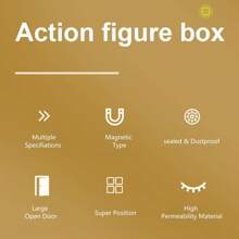 Acrylic Display Case For Collectibles Clear Display Case For Labubu Pop Figures Adjustable Display Case With Magnetic Door