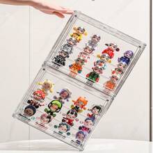 Acrylic Display Case For Collectibles Clear Display Case For Labubu Pop Figures Adjustable Display Case With Magnetic Door