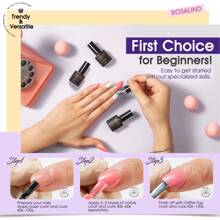 24pcs Gel Nail Polish Set With Base Coat Gel Polish Glitter Top Matt Top Coat Nail Gel Polish For Semi Permanent Nail Art Design - 02 - 查看 7