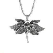 SeuSuk Collar largo de cadena con colgante de serafín hecho a mano, sexy y a la moda, ángel/diosa para hombres y mujeres, regalo conmemorativo de aniversario - alas de angel - Ver 8