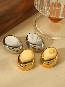 2 Pairs Of Fashionable Pimple Earrings, Women's Stainless Steel Ear Studs In Ins Style