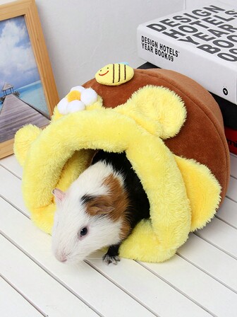 JIZAIZAI 1 st. Tygförsluten söt honungsburkformad liten husdjursbo, lämplig för små husdjur inomhusbruk