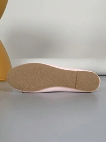 Bailarinas, Nuevo Llegado, Primavera/Verano/Otoño, De Bajo Empeine Versátiles, Suela Suave, Cómodas, Ligeras, Tacón Bajo, Lazo, Zapatos, Elegantes, Apropiadas para Trabajo, Exterior, Marrón
