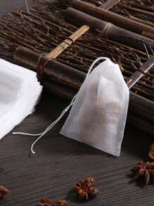 Tea Filter Bag, Safe Natural Material, Empty Tea Bag For Loose Leaf Tea, Loose Tea Bag With Drawstring, Natural Tea Filter Bag Empty Tea Bag With Drawstring Suitable For Leaf Tea, Coffee, Spices, Herbs,50 (White) Back To School
