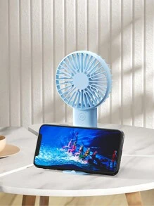 1 pieza Mini ventilador portátil de mano con puerto USB, cable de datos y base, adecuado tanto para actividades en interiores como exteriores, elección de regalo perfecta para citas, oficina, estudio y