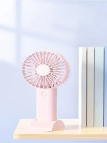1 pieza Mini ventilador portátil de mano con puerto USB, cable de datos y base, adecuado tanto para actividades en interiores como exteriores, elección de regalo perfecta para citas, oficina, estudio y