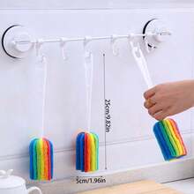 2pcs Multicolor Long-Handled Cleaning Brushes For Cups, Kitchens, And Glass Bottles - Multicolor - View 2