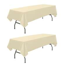 Khăn trải bàn bằng nhựa, 2 chiếc, dùng một lần, kích thước 54" X 108", nhiều màu, dùng cho tiệc sinh nhật, tiệc cưới, đính hôn, tiệc cô dâu, tiệc đứng, vừa vặn với bàn hình chữ nhật dài tới 8ft, tiệc Giáng sinh - nhiều màu - Xem 16