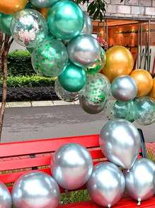 10/20/30 Cái 12 Inch Nhiều Màu Vàng Hồng Chrome Bộ Bong Bóng Kim Loại Cho Giáng Sinh Trang Trí Tường Đám Cưới Cô Dâu Tắm Tiệc Sinh Nhật trang Trí Phòng Air Globos - Màu xanh Bạc hà - Xem 9
