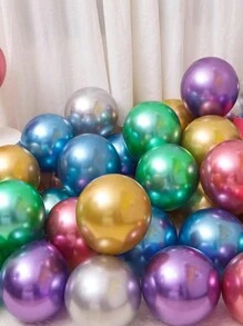 10/20/30 Cái 12 Inch Nhiều Màu Vàng Hồng Chrome Bộ Bong Bóng Kim Loại Cho Giáng Sinh Trang Trí Tường Đám Cưới Cô Dâu Tắm Tiệc Sinh Nhật trang Trí Phòng Air Globos - Màu xanh Bạc hà - Xem 7