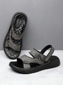 1pair New Men's Summer Soft Non-Slip Beach Shoes Casual Slippers - Black - View 1