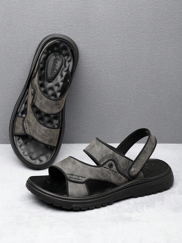 1pair New Men's Summer Soft Non-Slip Beach Shoes Casual Slippers