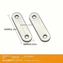 10 pezzi / 20 pezzi Supporti angolari in acciaio inossidabile ispessiti. Pezzi dritti in acciaio inossidabile, supporti angolari a quattro fori, supporti di fissaggio piatti a linea singola utilizzati per la correzione e la connessione del mobile, legno e scaffali
