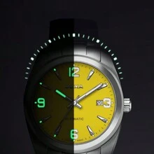 DOXA Reloj de hombre completamente automático, reloj mecánico de moda casual para hombres, luminoso, resistente al agua, correa de acero, reloj importado suizo D205SYL