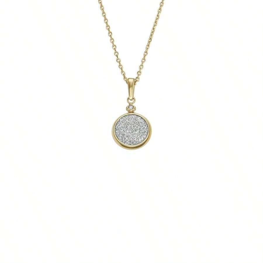 Fossil | Fossil Women's Hazel Glitz Paper Gold-Tone Stainless Steel Pendant Necklace |  | Women Pendant Necklaces - Gold - View 1