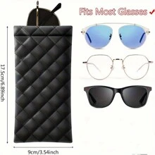 1/2/4pcs Portable Squeezed Glasses Case - PU Leather Soft Sunglasses Bag, Portable Phone Sunglasses Storage Box Cover Glasses Case Holder Organizer Storage Eyeglass Case Protective Case Glasses Bag Sunglasses Pouch For Travel Vacation Cruise Summer Holiday Travelling Bag Travel Stuff Essentials For College Dorm Home School Hotal Travel Kit
