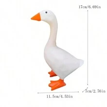 1入組可愛白色鴨磁鐵鑰匙架裝飾，動物雕像裝飾 - 彩色 - 查看 5