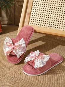 Women Home Slippers - Burgundy - View 4