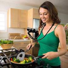 360° Rotatable Neck Phone Holder - Flexible Adjustable, Hands-Free, Fits All Phones - Black - View 2