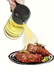 1 Chai xịt dầu thủy tinh có tay cầm, bình xịt dầu cho nấu ăn trong bếp, salad và BBQ, chai đựng dầu ô liu và giấm 2 trong 1, kiểm soát cân nặng và di động, chai thủy tinh - Nhiều màu - Xem 5