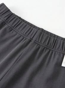 mini bala Quần legging co giãn mềm mại thoáng khí cho bé gái tuổi teen - Màu xám đen - Xem 6