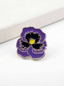 1 件创意紫色花朵胸针装饰配件适合男士情人节、妈妈、母亲、母亲节、礼物 - 霸王花花卉胸針 - 查看 3