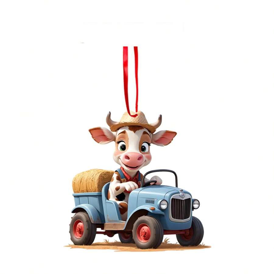 8cm * 4cm / 3.15英寸 * 1.57英寸可愛動物丙烯酸汽車後視鏡掛件，背包鑰匙扣掛件，派對裝飾配件 - 彩色 - 查看 1