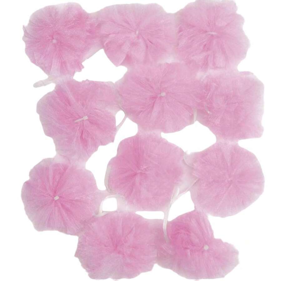 Unique Party Tulle Pom Pom Garland (Pink) - Pink - View 1