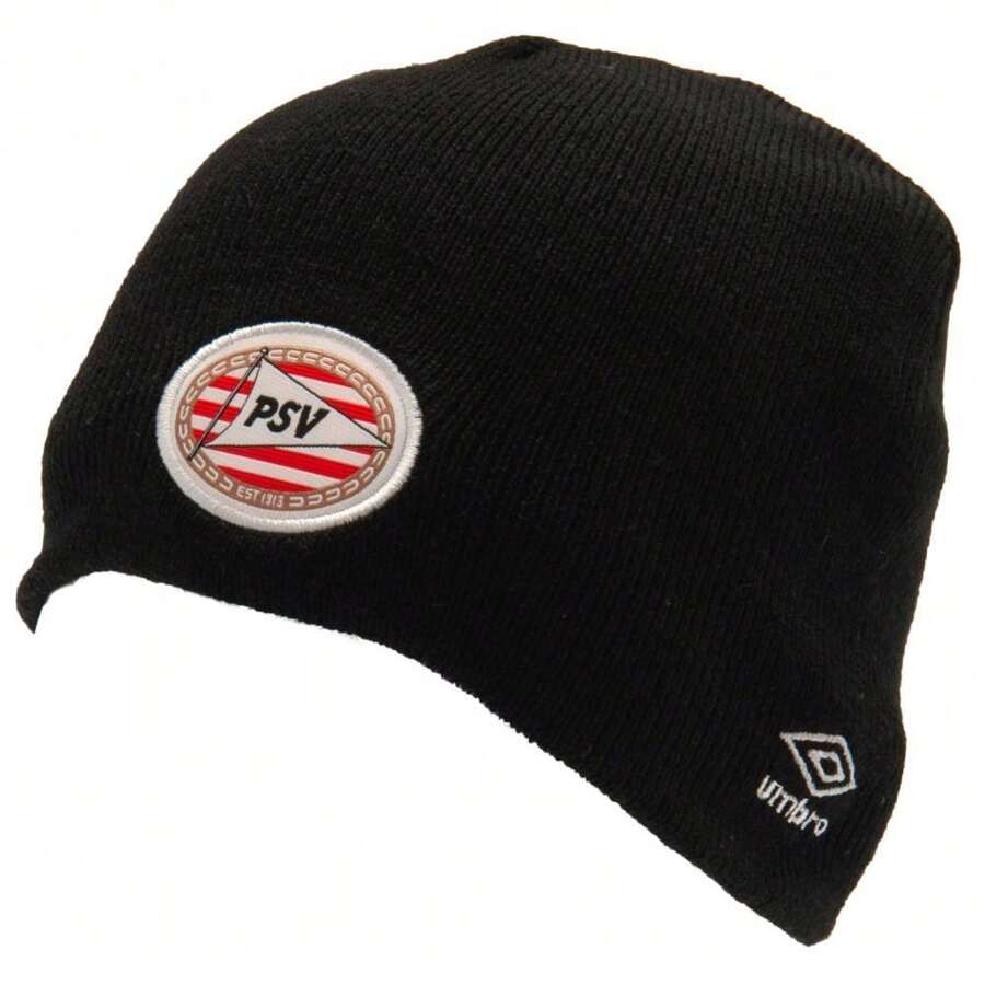PSV Eindhoven Adults Unisex Umbro Knitted Hat (Black) - Black - View 1