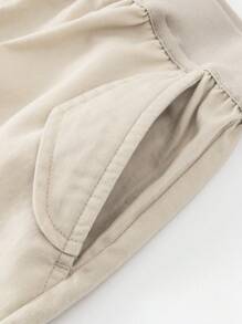 mini bala Tween Boys Children's Pants Stretched  Soft Textured Breathable Work Long Pants - Khaki - View 7