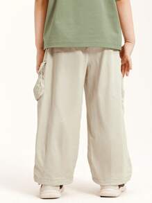 mini bala Tween Boys Children's Pants Stretched  Soft Textured Breathable Work Long Pants - Khaki - View 3