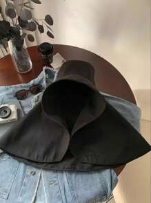 1 件装太阳帽，带可调节铝丝帽檐、马尾辫孔和宽帽檐，防晒，多用途渔夫帽，适合海滩度假、户外运动和休闲装 - 彩色 - 查看 11