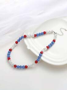 1 件棒球项链，适合男孩，冰系列项链，棒球手风格水钻球形项链，适合棒球队情人节