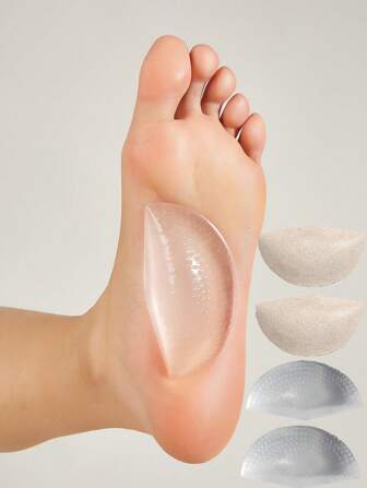 2pcs Thickened Silicone Arch Support Insoles With Multi-Colored Particles