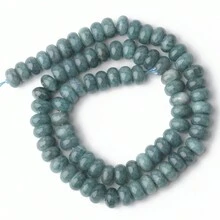 5x8mm 天然石 rondelle 扁圓珠 檸檬晶/電氣石 算盤珠，珠寶手工 DIY 手鍊項鍊配件 - Flat Round Beads - 查看 20