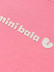 mini bala Áo thun nam nữ mùa hè thoáng khí tay ngắn - Hồng - Xem 6