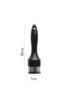Amaciador Batedor de Carne Bife Com Furador Manual Aço Inox - TOP - Preto - Visão 2