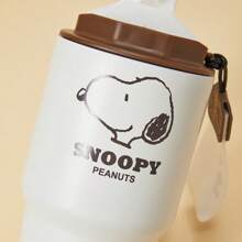 Miniso 史努比系列不锈钢随行杯连背带 (500毫升) (棕色) 水瓶 - 棕色 - 查看 5