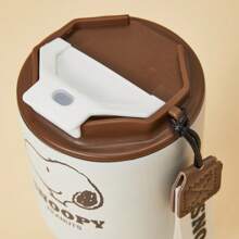 Miniso 史努比系列不锈钢随行杯连背带 (500毫升) (棕色) 水瓶 - 棕色 - 查看 7