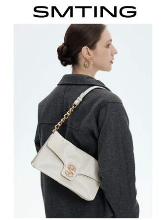 SMTING Elegant Flap Envelope Small Square Bag, 2024 New Minimalist Large Capacity Bag, Professional Women's Commuter Bag, Date Party Women's Multipurpose Bag