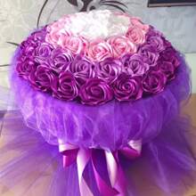 1 rollo de cinta de raso de 4 cm de ancho para accesorios de flor artificial, corbatín, envoltura de regalos y decoración de repostería. Banda de cinta para hacer accesorios de ramo para bodas, decoración de pasteles, hacer flores de rosa de bricolaje, envoltura de regalos, fiesta de bodas, día de las madres, envoltura de bouquet floral de San Valentín