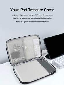 1 件 PU 皮革防水手提包保护套，适用于 10.9 英寸、12.9 英寸及以下 15 英寸平板电脑/iPad，轻巧便捷 - 彩色 - 查看 3