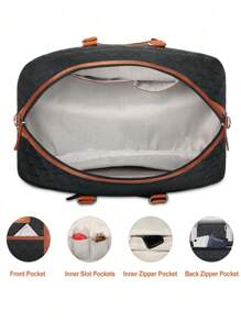 Weekender Bags For Women, Large Overnight Bag Canvas Travel Duffel Bag Carry On Tote With Shoe Compartment 21" For Women & Men Travel Storage Bag Travel Outfit Airport Travel Stuff Clothes Luggage Bag Christmas Gift Ideas Man Boy Gifts For Men Boy Friend Dad Birthday Gift Men's Gifts Xmas Gifts Gym Bag Sport Bag Training Pack For Vacation Holiday Thanksgiving Day Thank You Gifts - Black - View 5
