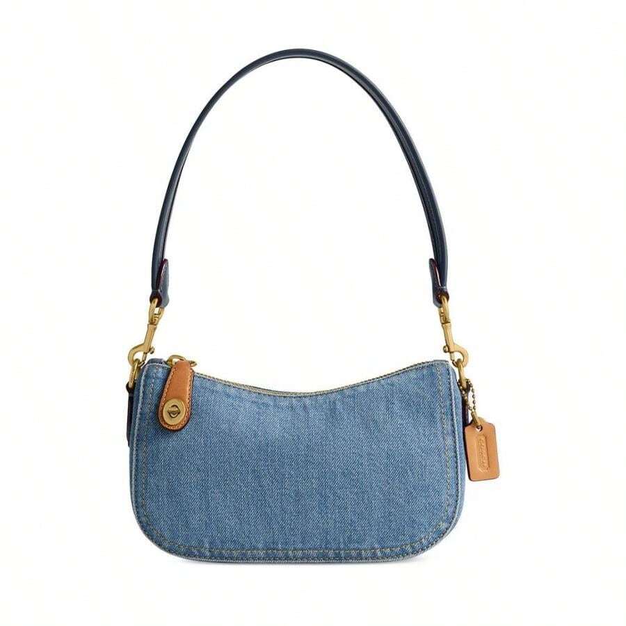 Coach Swinger 20 Denim Shoulder Bag - Indigo - View 1