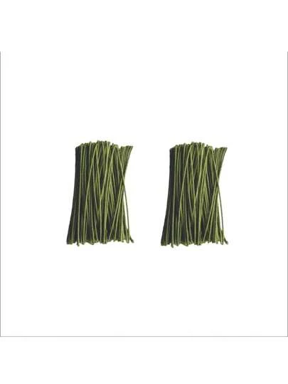 Kit Com 2 Arames Encapado Para Artesanato C/ 100unidades Cada Pacote 15Cm Nº26