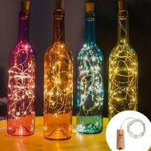 10pcs Wine Bottle Lights With Cork, Battery Operated Fairy String Lights, Mini Copper Wire Bottle Lights For DIY, Party, Decor, Christmas, Halloween, Wedding, Battery Powered (No Plug) - Colorful - View 6
