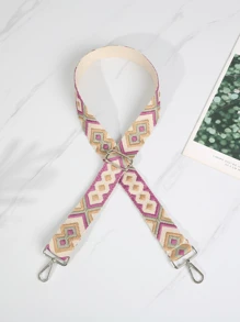 120cm复古风菱格包带配件单肩斜跨背包替换带刺绣提花彩色可调节宽肩带 - 彩色 - 查看 2