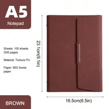 Elegante quaderno in pelle trifold - a spirale, con pagine rimovibili, perfetto per riunioni di lavoro e diari personali, alla moda per il ritorno a scuola